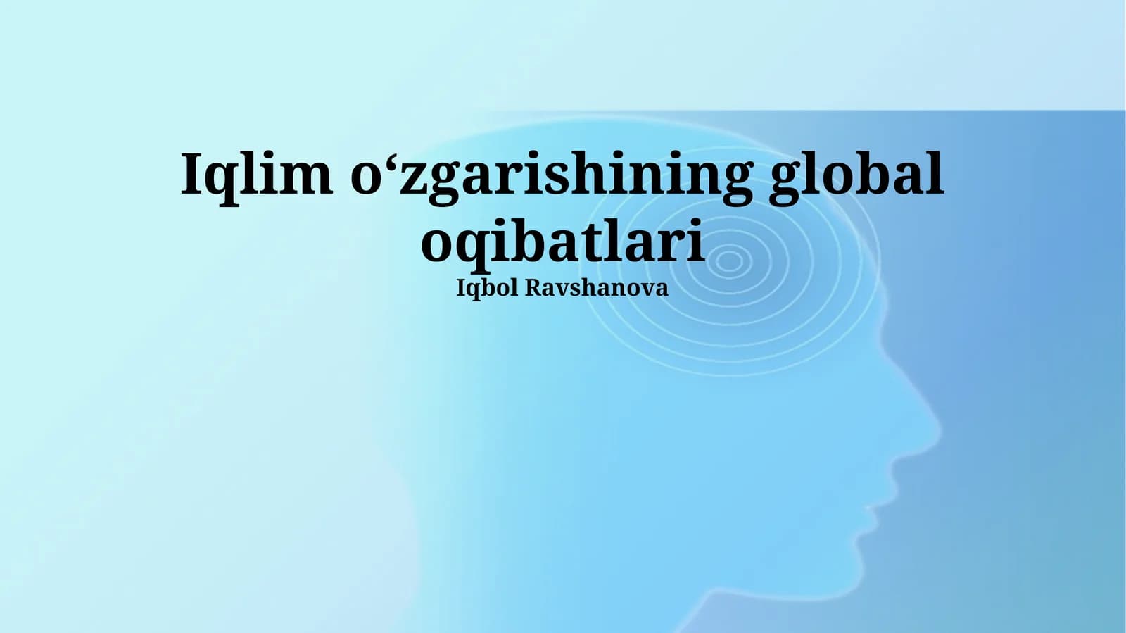 Iqlim oʻzgarishining global oqibatlari
