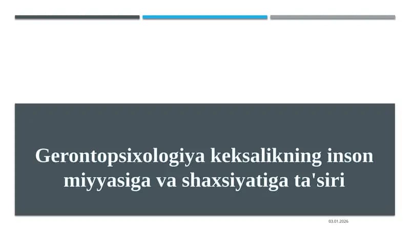 Gerontopsixologiya