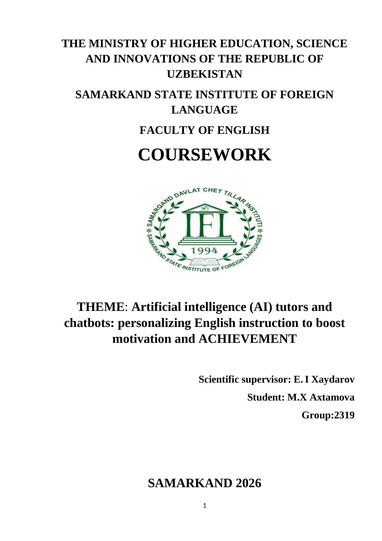Artificial intelligence (AI) tutors and chatbots in English language teaching