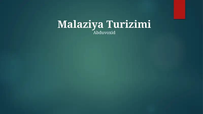 Malaziya Turizimi