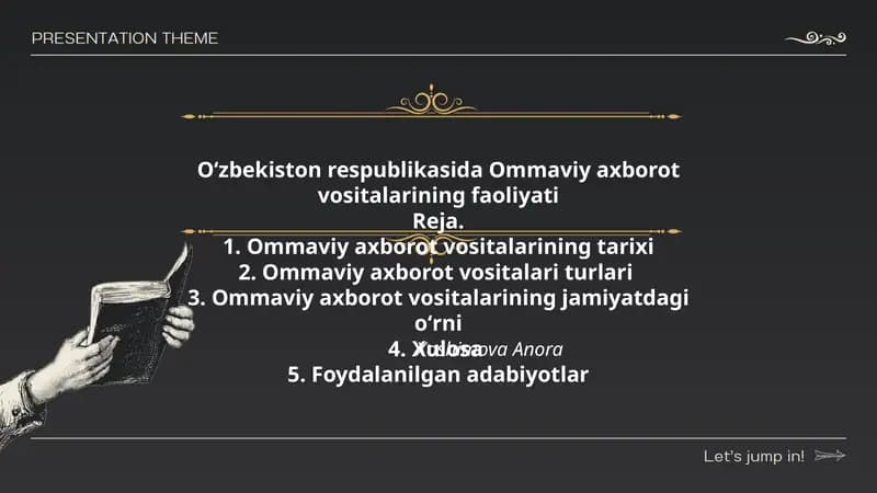 Ommaviy axborot vositalarining faoliyati
