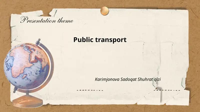 Public Transport History
