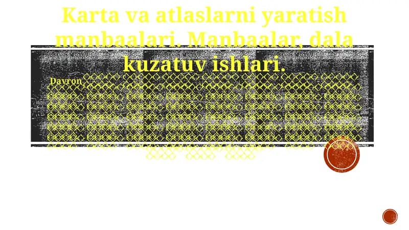 Kartografik Ma'lumot Manbalari