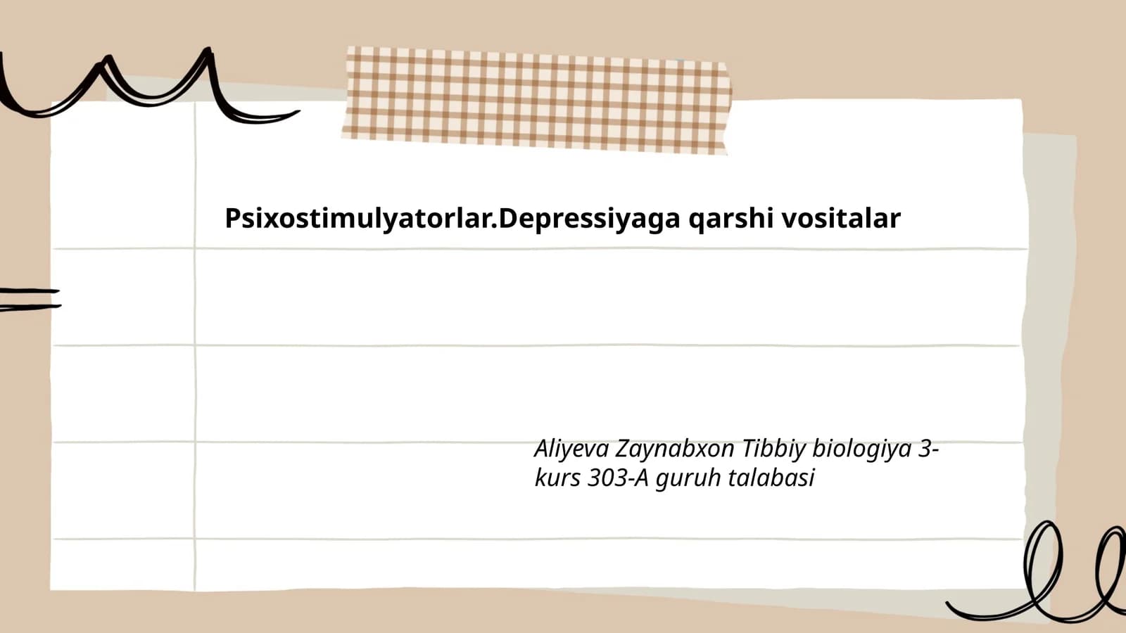 Psixostimulyatorlar.Depressiyaga qarshi vositalar