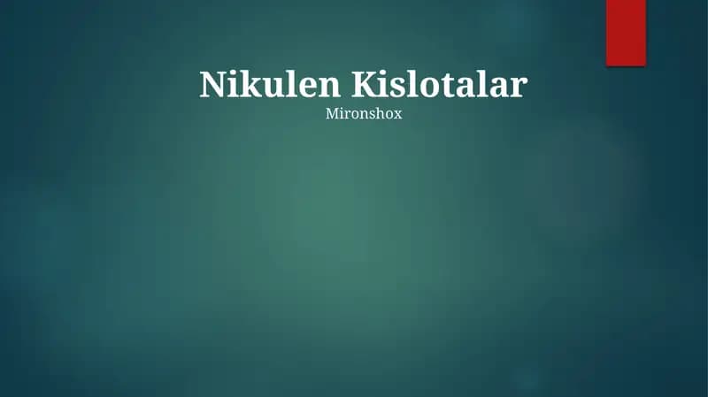 Nikulen Kislotalar