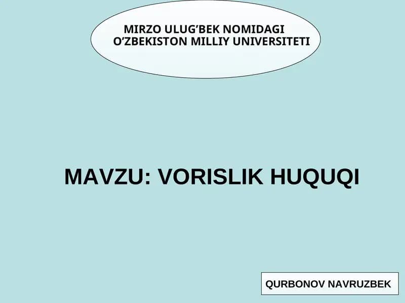 Vorislik Huquqi