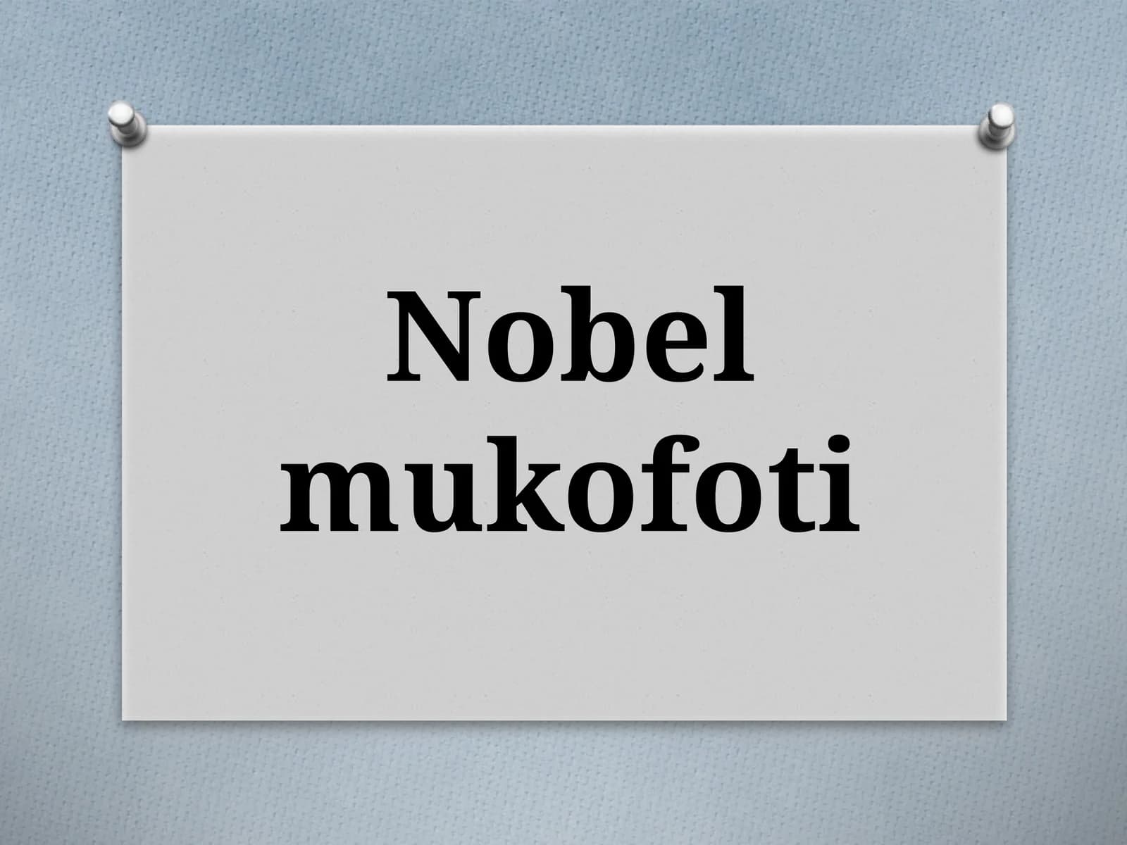 Nobel mukofoti