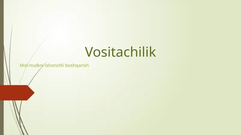 Vositachilik shartnomasi