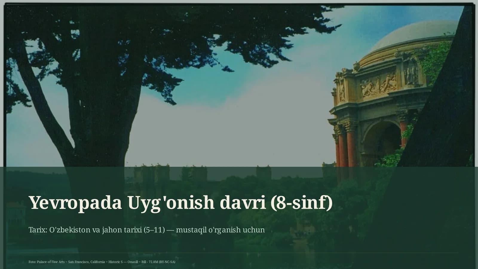Yevropada Uyg'onish davri (8-sinf)