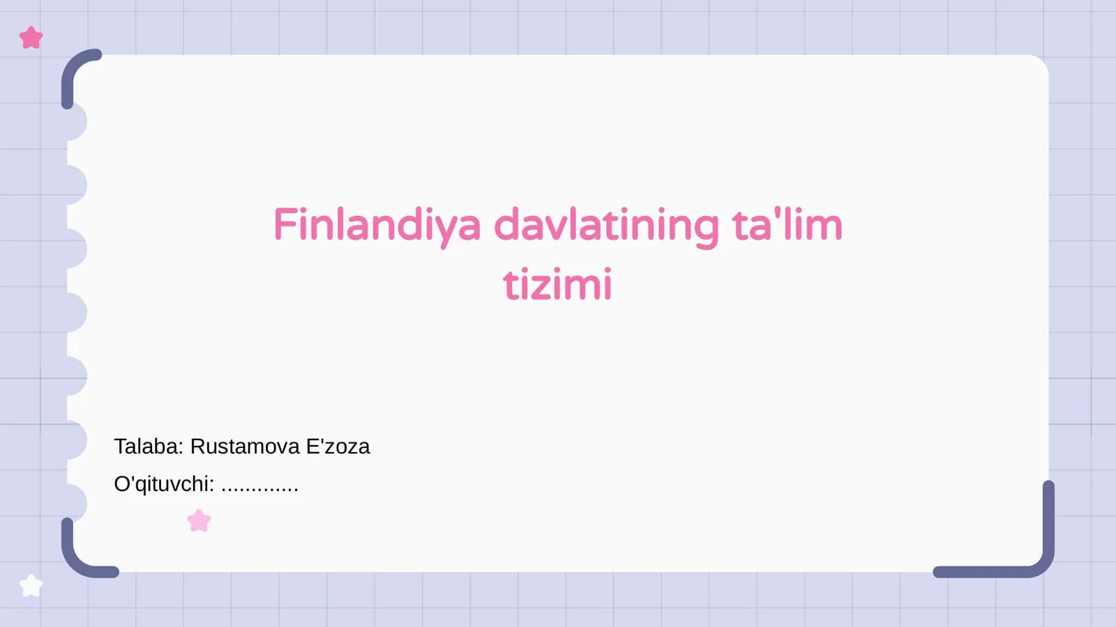 Finlandiya davlatining ta'lim tizimi