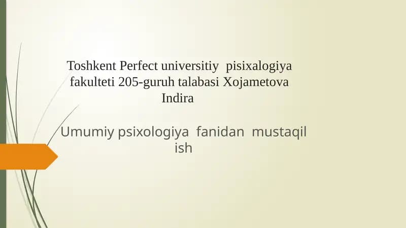 Umumiy psixologiya