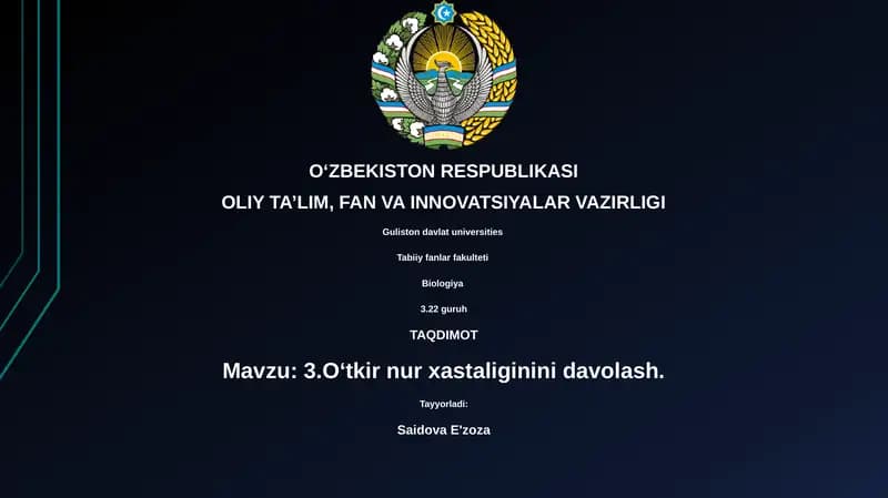 O'tkir radiatsiya kasalligining davolash