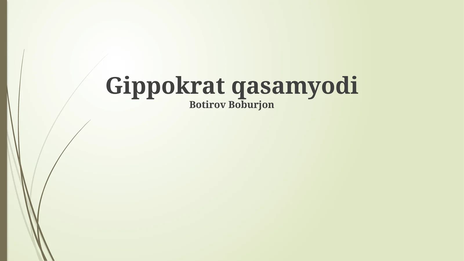 Gippokrat qasamyodi