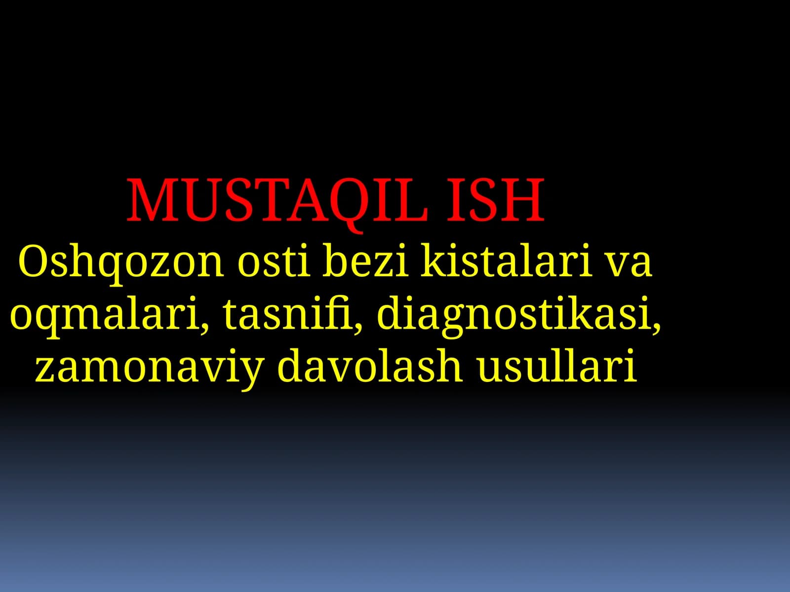 Oshqozon osti bezi kistalari