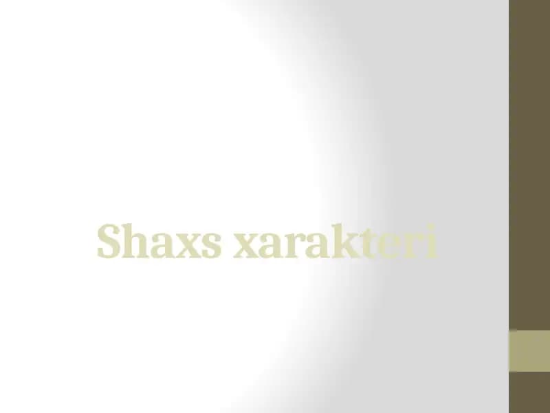 Xarakterologiya