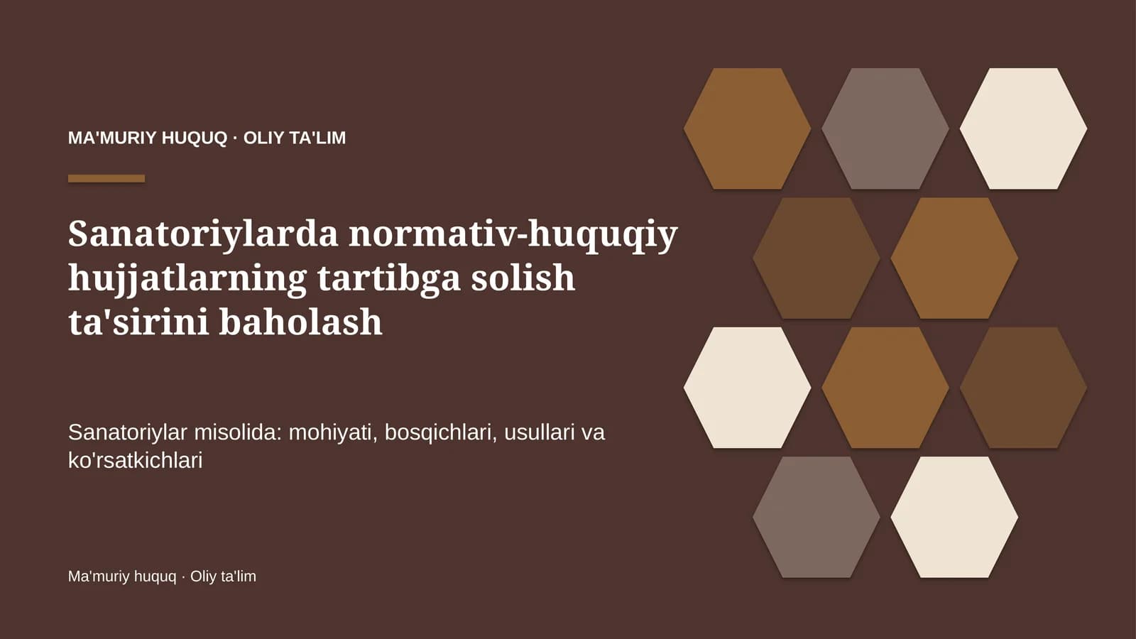 sanatoriylarda normativ huquqiy hujjatlarning tartibga solish ta'sirini baholash 5707
