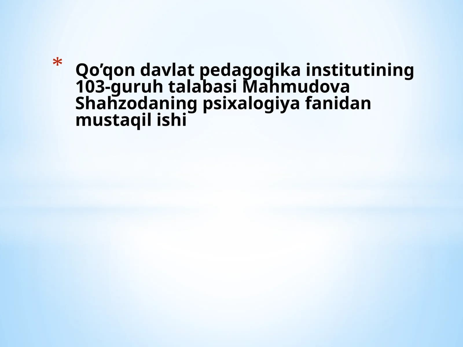 DIQQAT HAQIDA TUSHUNCHA