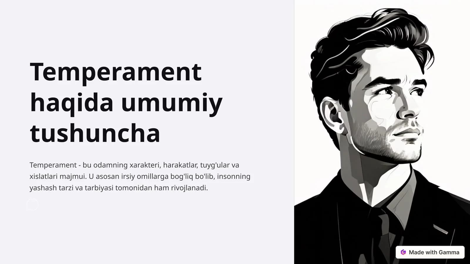 Temperament haqida umumiy tushuncha