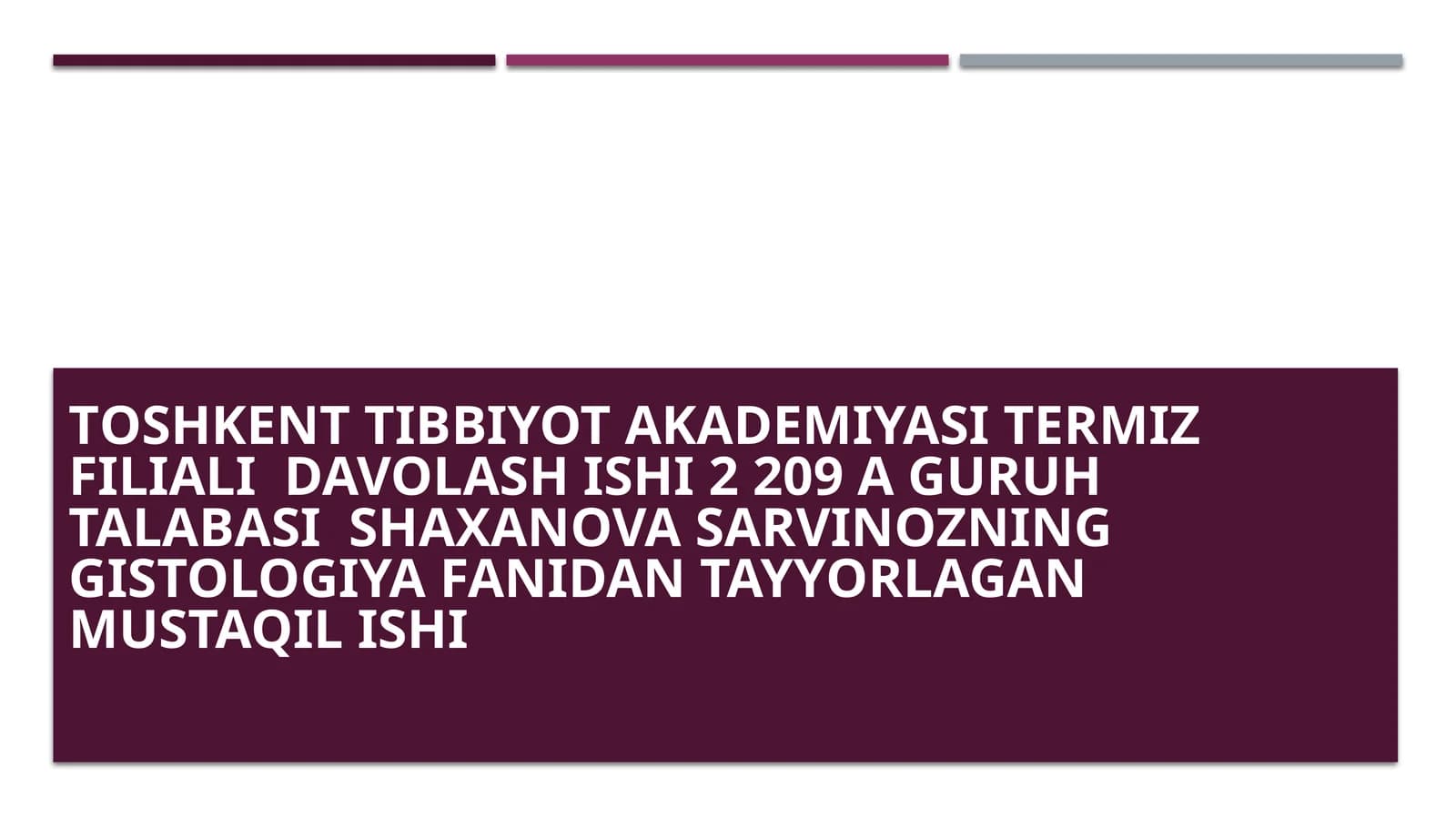 Termiz filialidavolash ishi