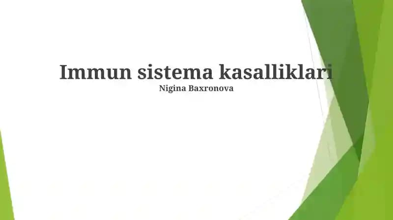 Immun sistema kasalliklari