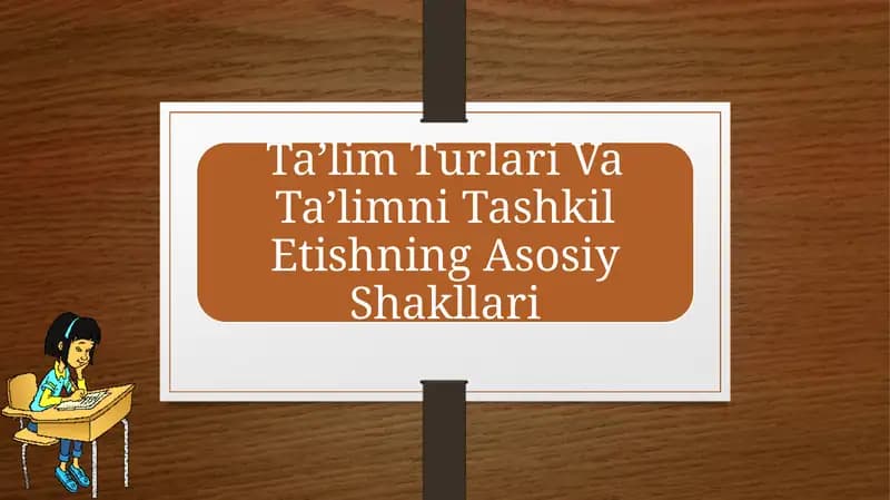 TA’LIM TUSHUNCHASI