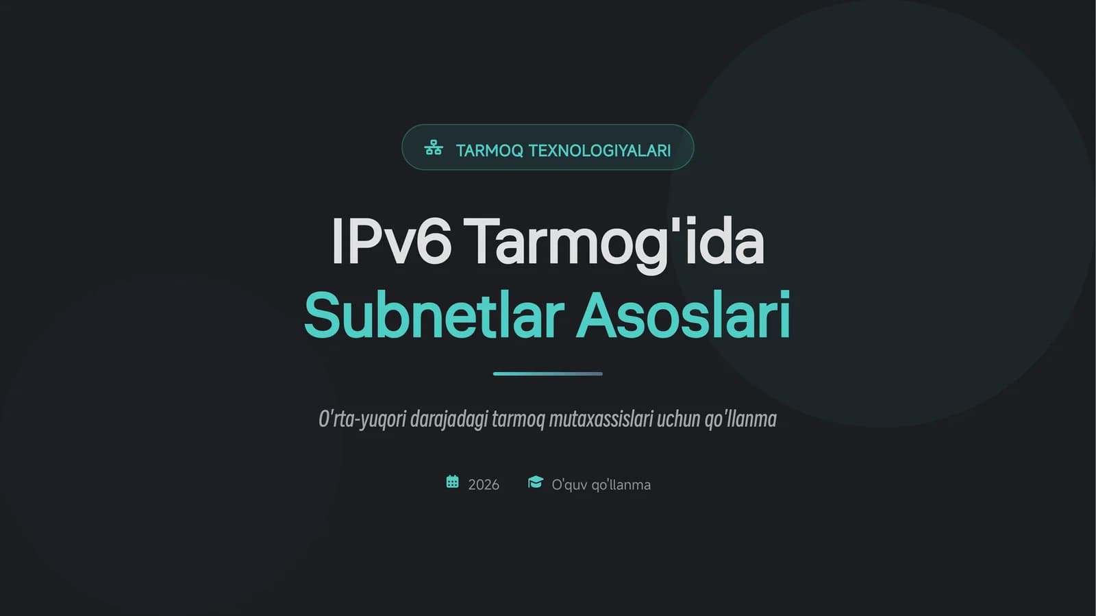 Tarmoq texnologiyalari