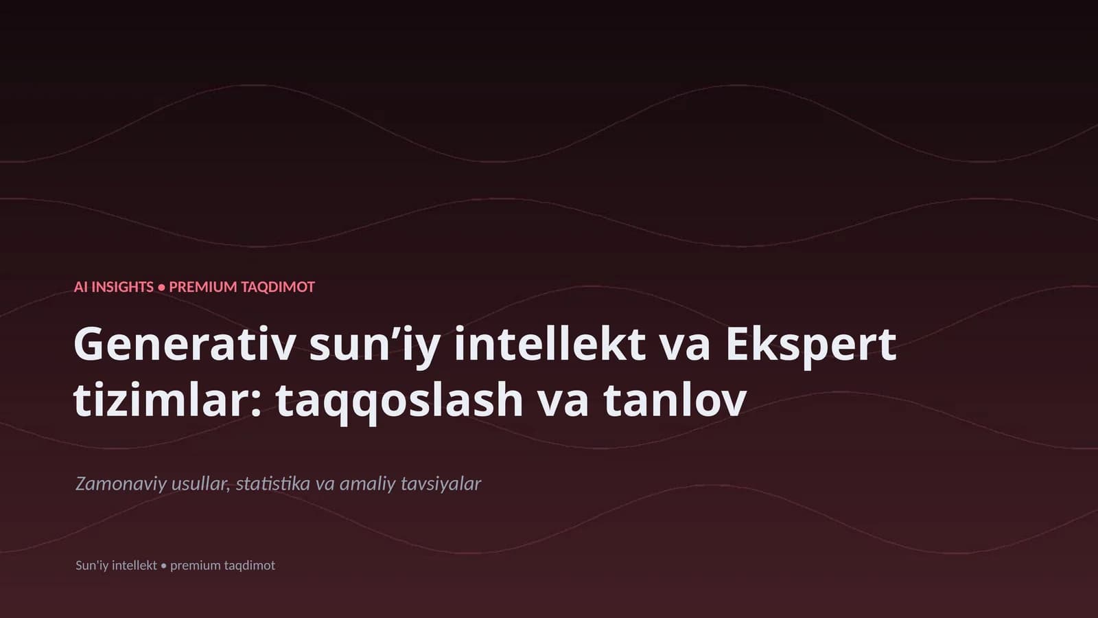 Generativ sunʼiy intellekt va Ekspert tizimlar