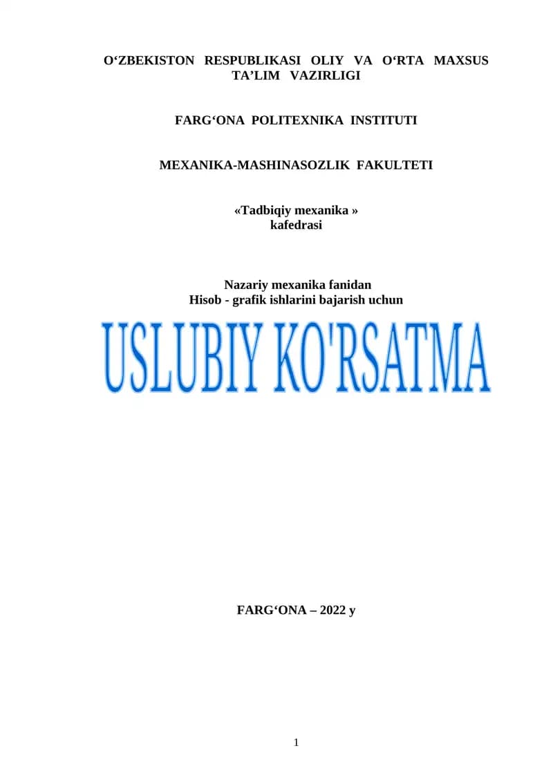 Tadbiqiy mexanika