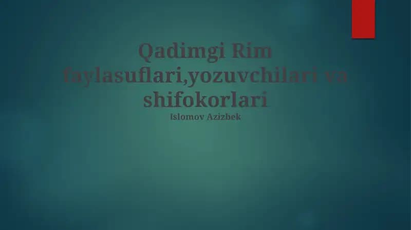 Qadimgi Rim faylasuflari