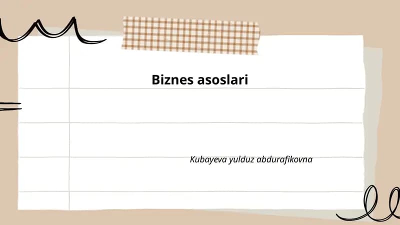 Biznes asoslari