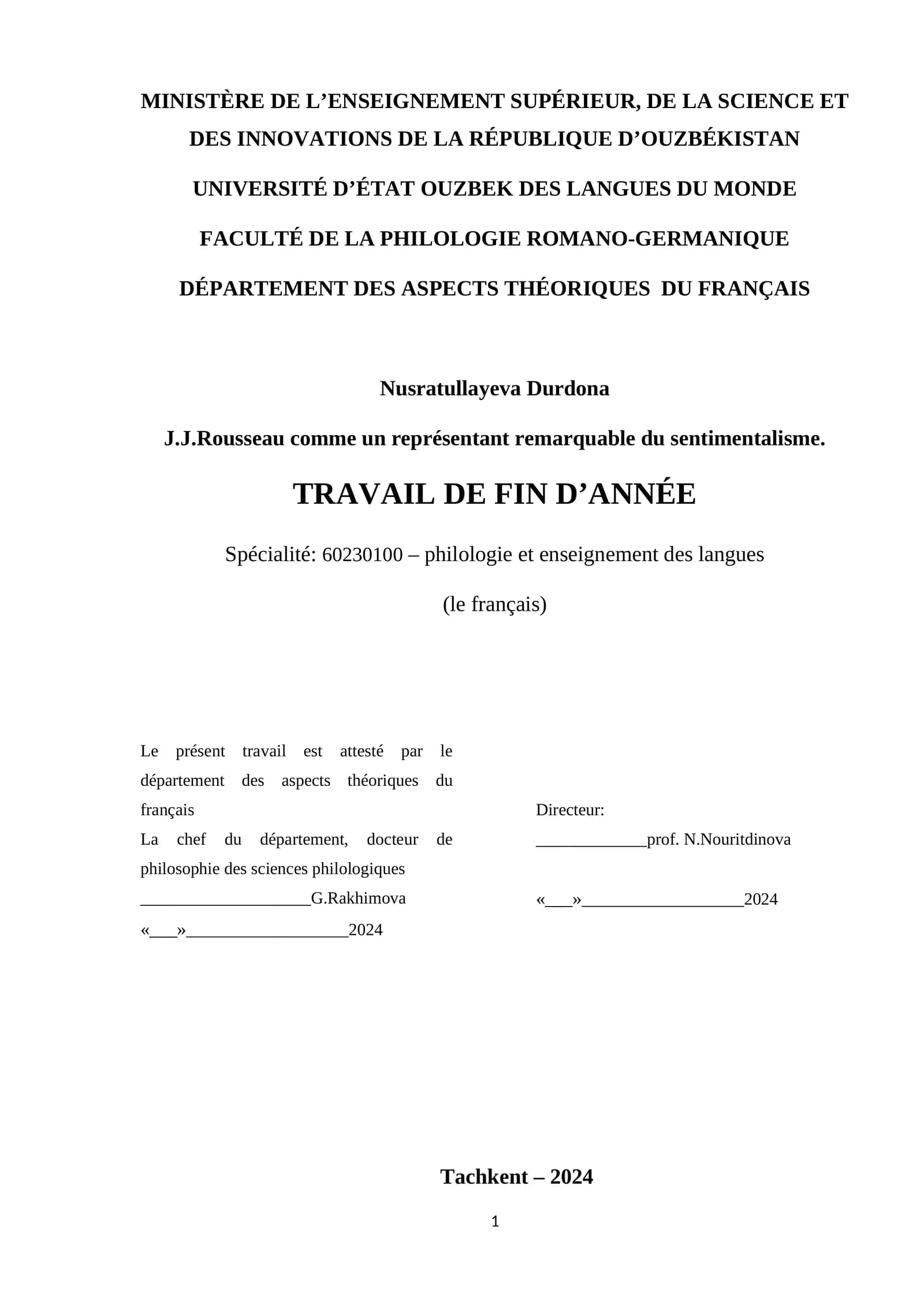 TRAVAIL DE FIN D’ANNÉE