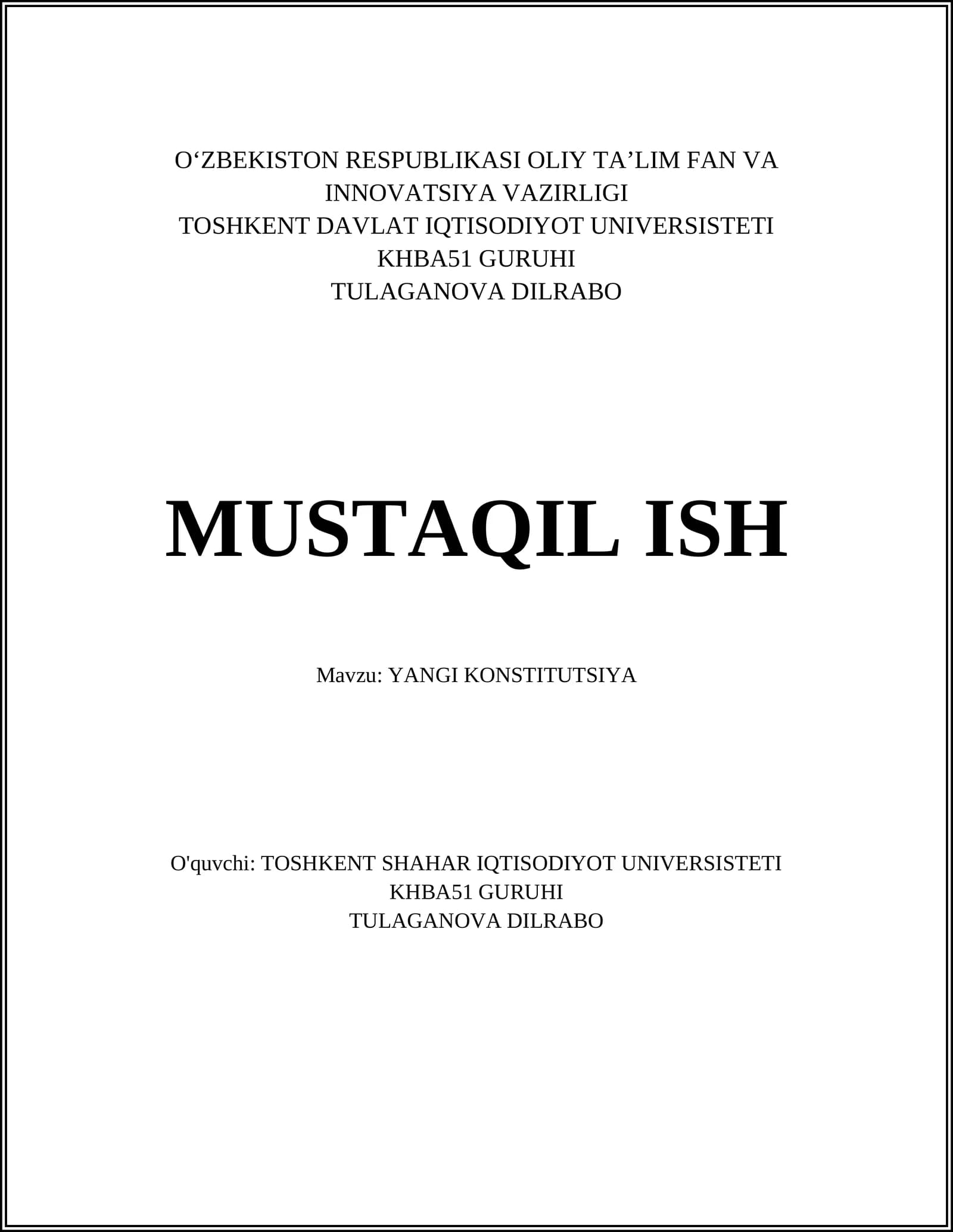 YANGI KONSTITUTSIYA