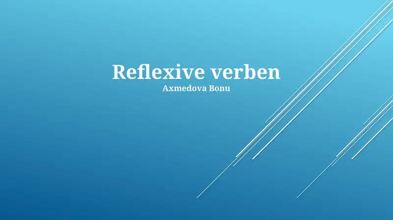 Reflexive verben