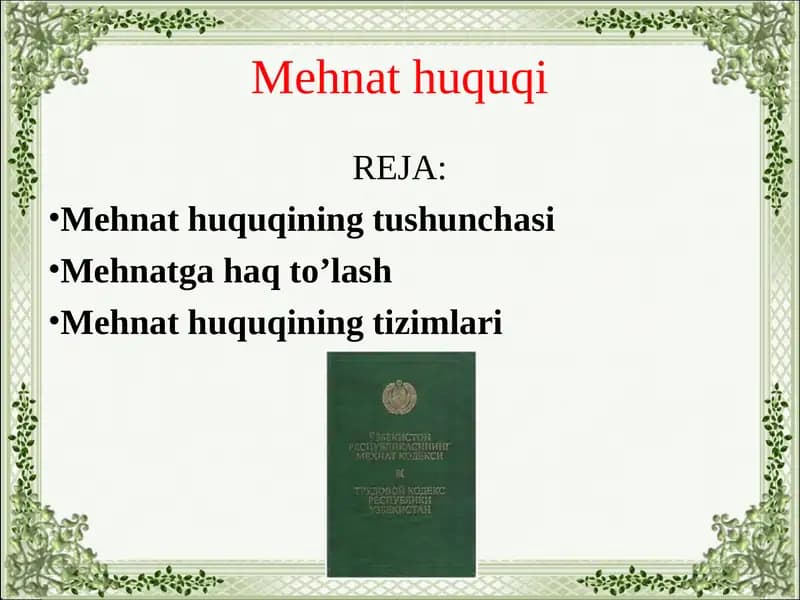Mehnat huquqi