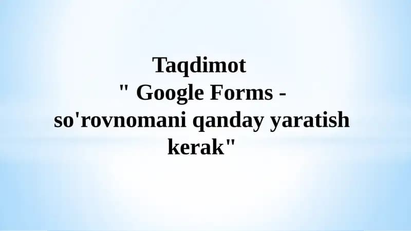 Google Forms