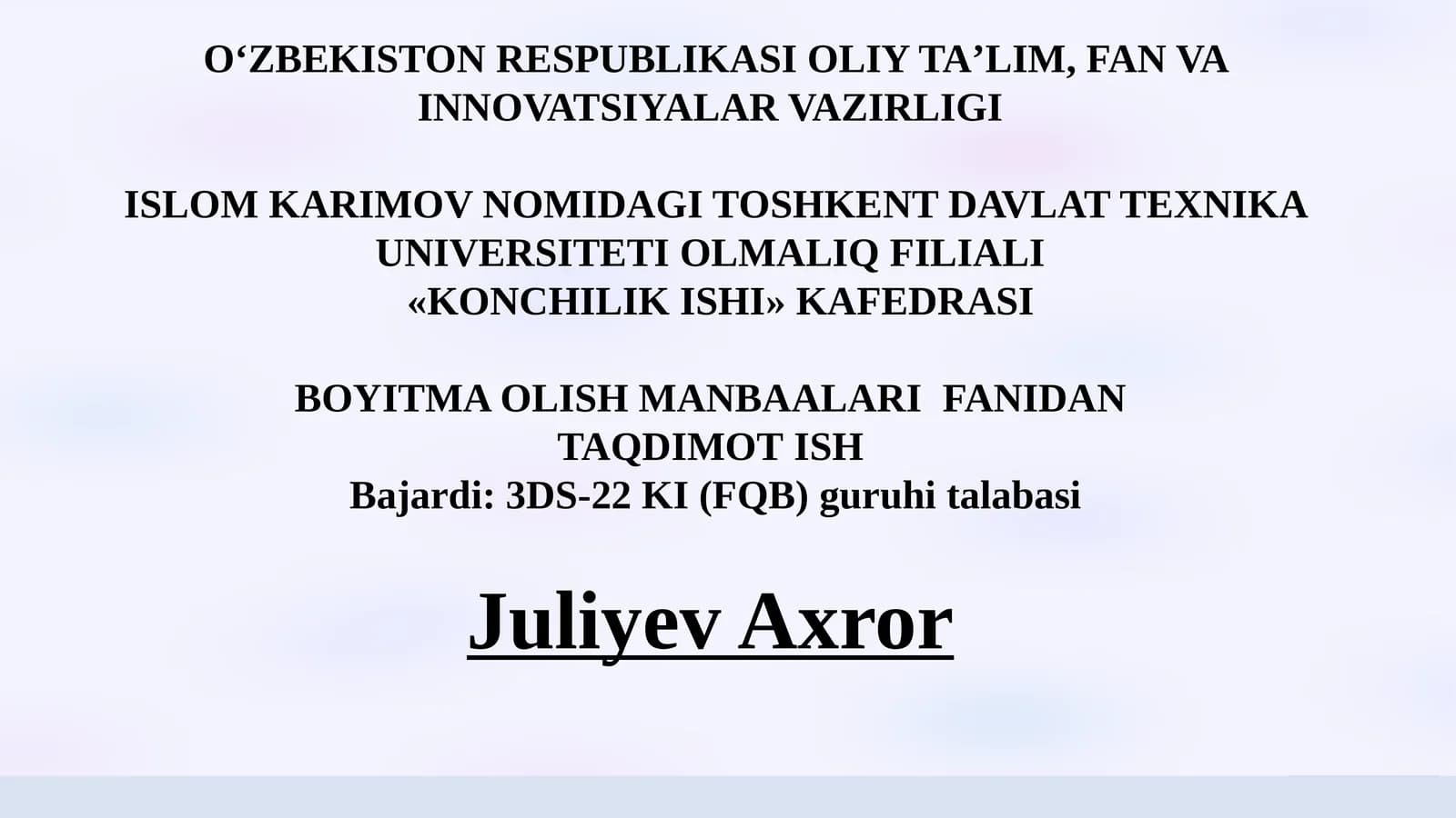 Mineralogik tekshirishlarning sanoatdagi ahamiyati