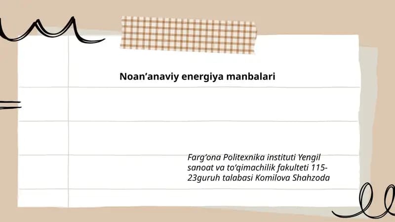 Noanʼanaviy energiya manbalari