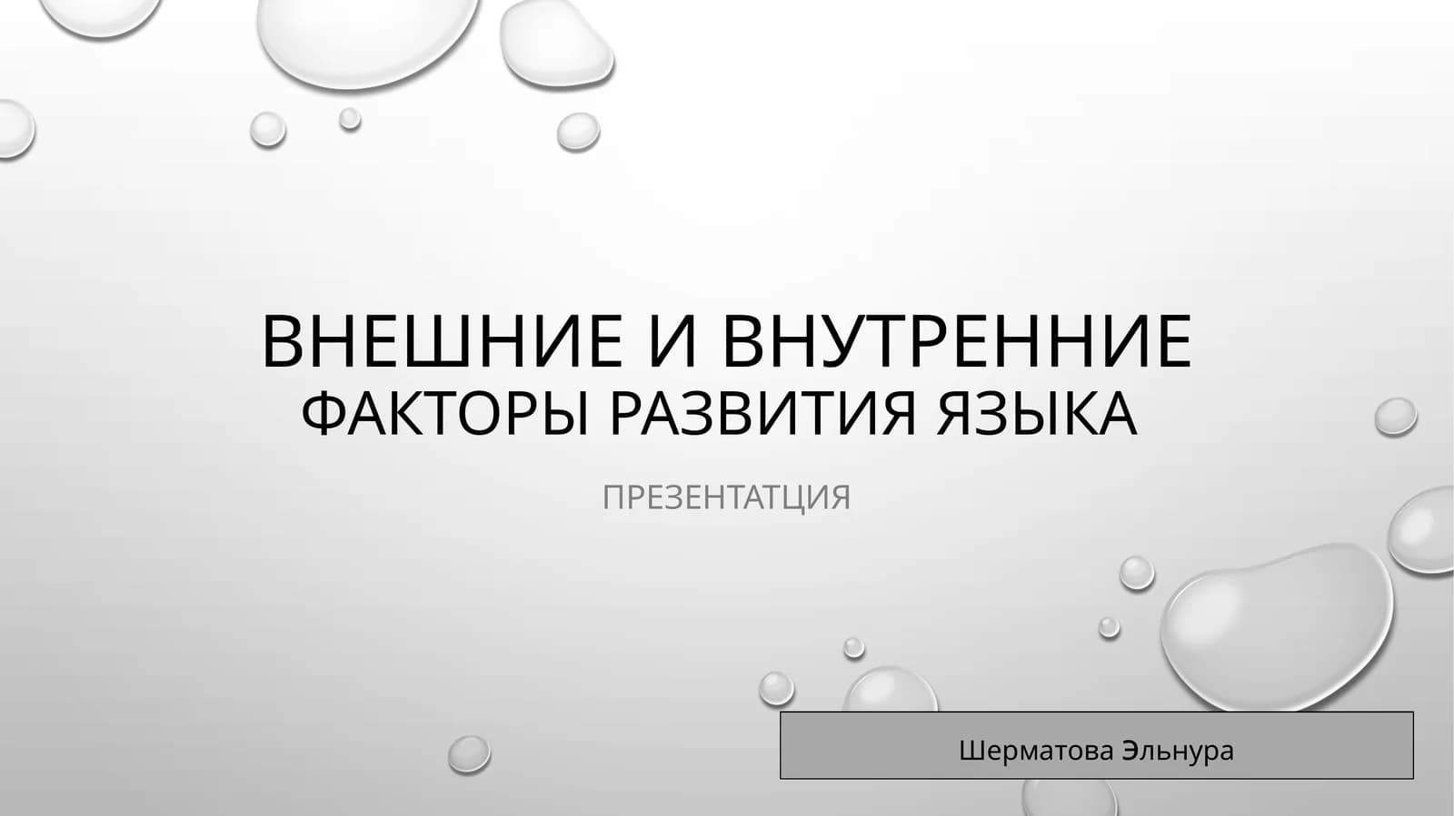 Внешние и внутренние факторы развития языка
