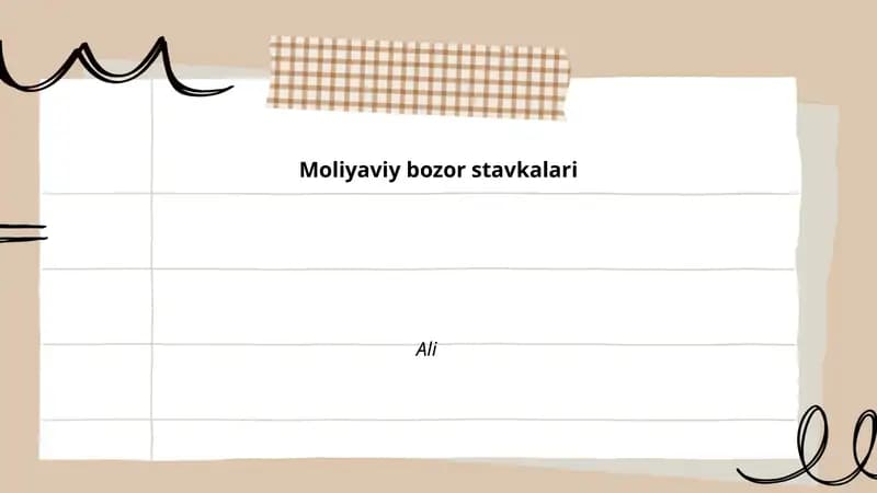 Moliyaviy bozor stavkalari