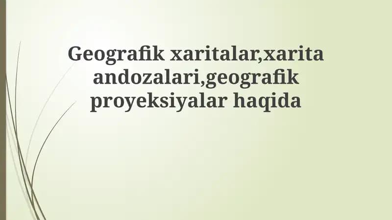 Geografik xaritalar