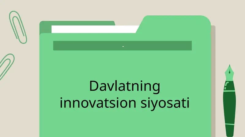 Davlatning innovatsion siyosati