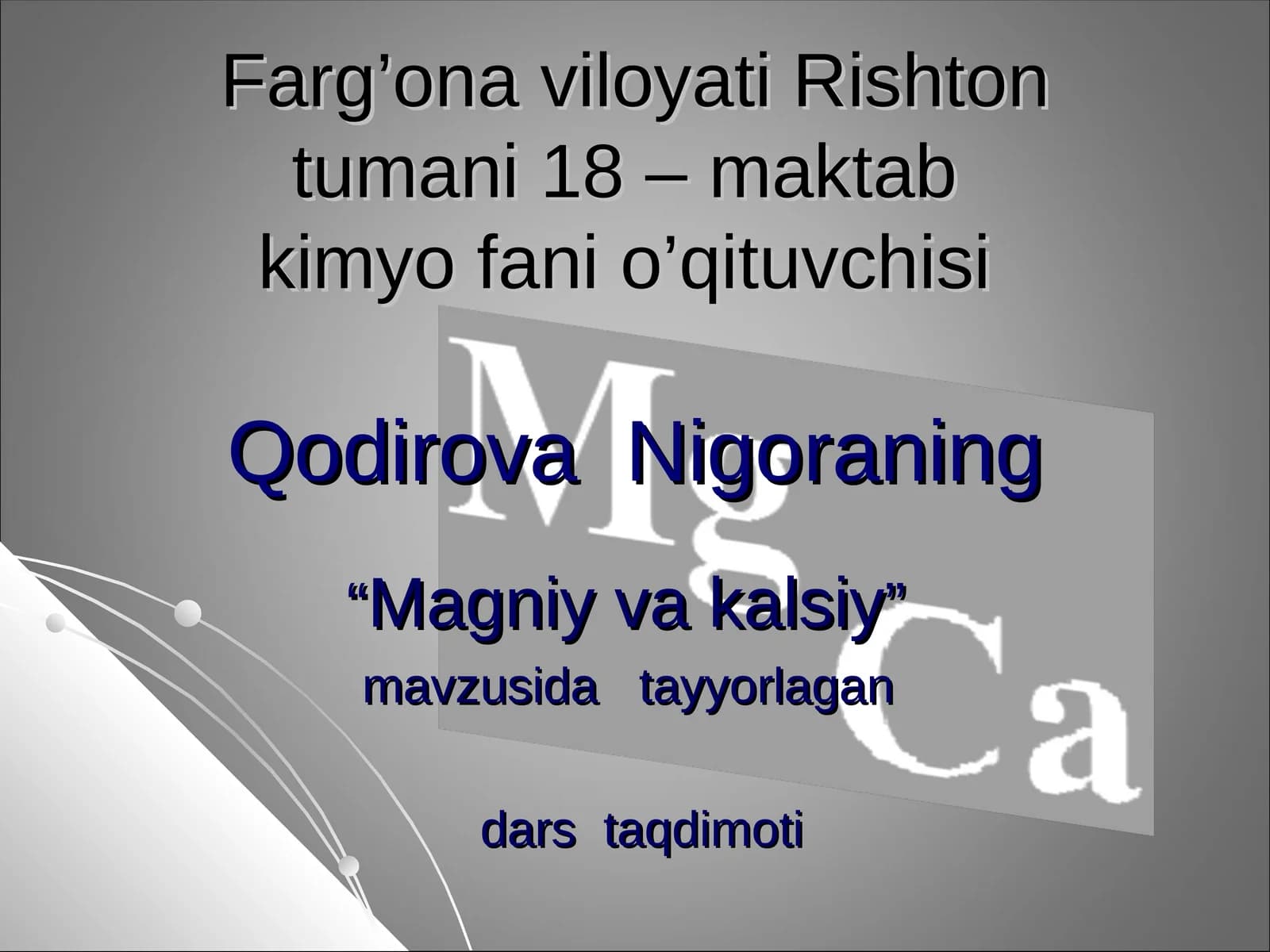 Magniy va kalsiy