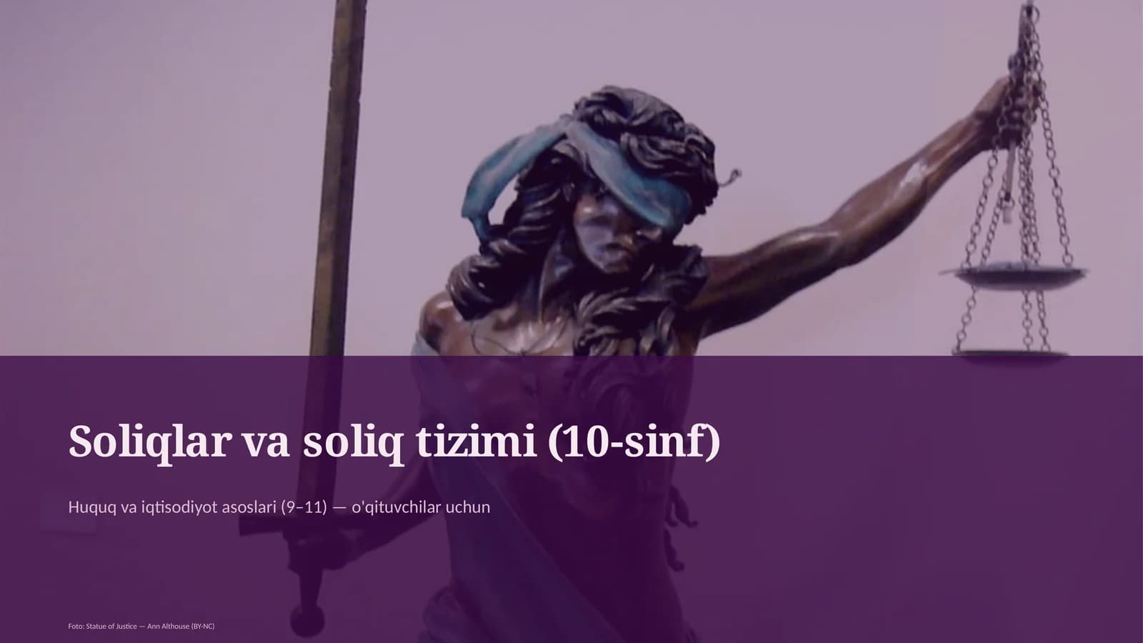 Soliqlar va soliq tizimi (10-sinf)