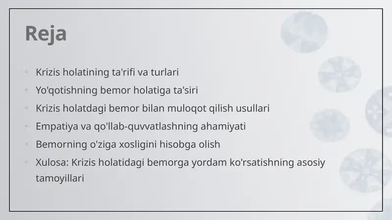 Krizis holatining ta'rifi va turlari