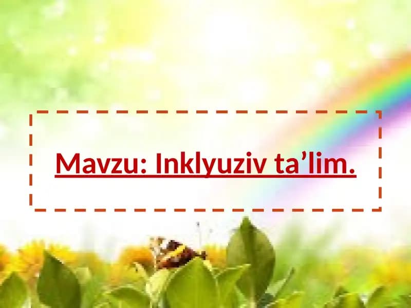 Inklyuziv ta'lim