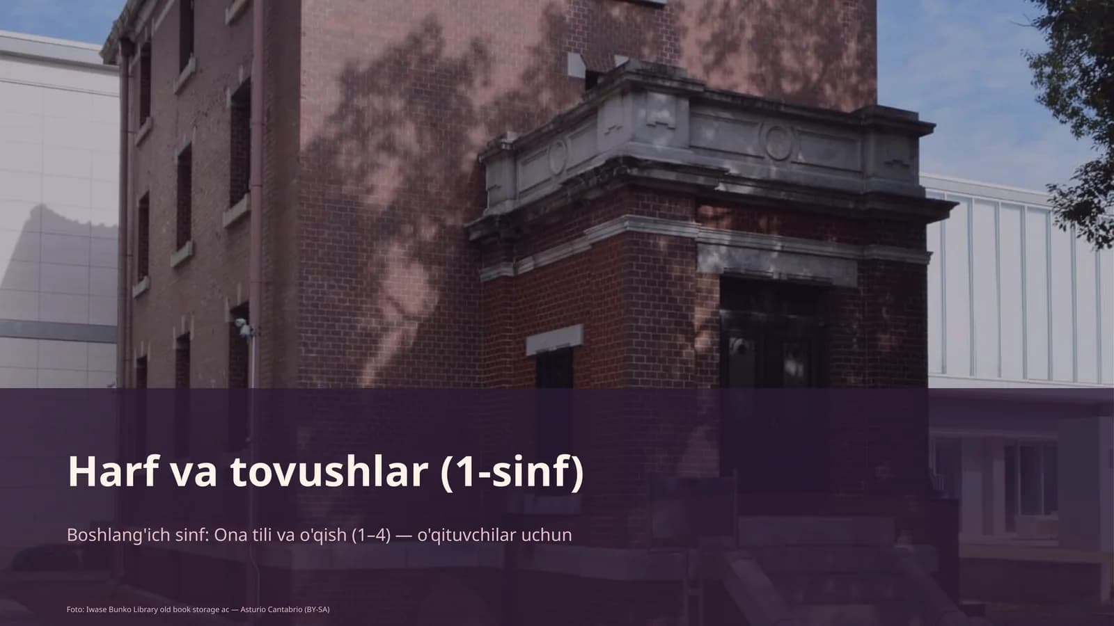 Harf va tovushlar (1-sinf)