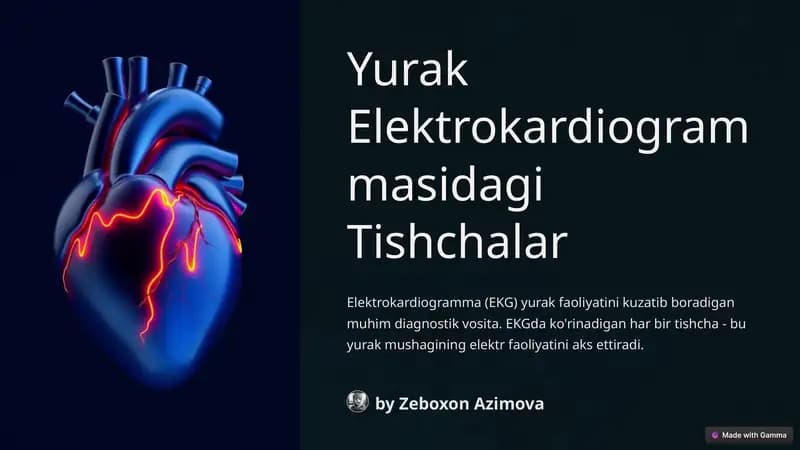 Yurak Elektrokardiogrammasidagi Tishchalar