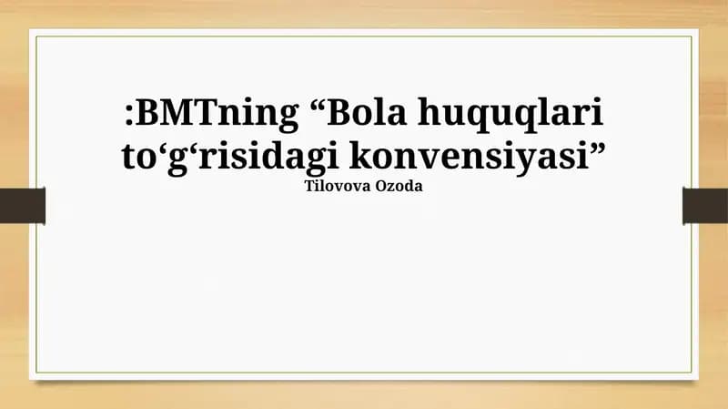 Nogiron bolalar huquqlari