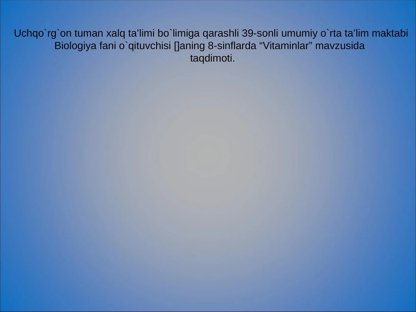 "Vitaminlar" mavzusi