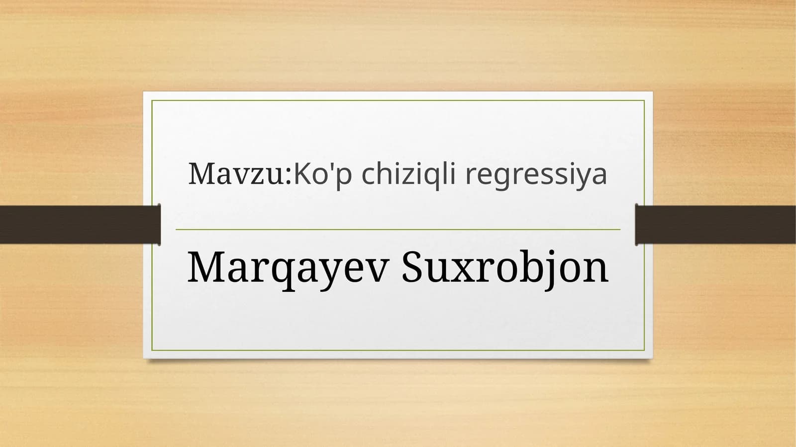 Ko'p chiziqli regressiya